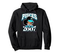 Poissons 2007 Reine Zodiac Traits Afro Diva Anniversaire Sweat à Capuche