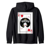 Poissons Astrologie Noire Reine Coeur Blackjack Cartes Poker Sweat à Capuche
