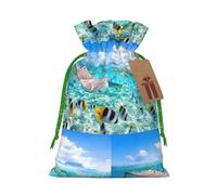 Poissons colorés Sac de Noël Cadeaux Happy Halloween Snacks Panier Cordon de serrage Mariage Favor Party