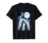 Poissons drôles de Sardines Hurlant à la Lune Espace Meme T-Shirt