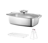 Poissons en acier inoxydable Cuiseur vapeur carré Casseroles de cuisson à la vapeur Pots de cuisson à la maison Poissons carrés Pots à vapeur Marmites à la vapeur Bouillement Soupe