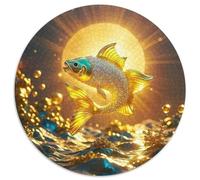 Poissons Koi 1000 Piece Puzzle Rond, pour Enfants Adult De Forme Irrégulière, Unique Jigsaw pour La Famille Amis De Qualité Supérieure 1000pcs (67.5x67.5cm)