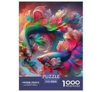 Poissons Koi 1000 Pièces Bonne Chance Koi Puzzle Adulte Un Puzzle Difficile Jeu De Puzzle pour Toute La Famille Enfants Activité Familiale Parfaite Décoration De La Maison 38x26cm/1000pcs