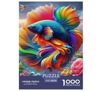 Poissons Koi 1000 Pièces Bonne Chance Koi Puzzles pour Adultes Un Puzzle Difficile Jeu Éduchatif Défi Jouets Enfants Jeu De Puzzle pour Toute La Famille Décoration De La Maison 38x26cm/1000pcs