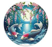 Poissons Koi 1000 Pièces Casse-tête Puzzle Circulaire pour Adultes Et Enfants Classiques l'art De La Décoration Moderne Qualité Supérieure 1000pcs (67.5x67.5cm)