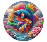 Poissons Koi 1000 Pièces Casse-tête Puzzle Rond pour Adultes Et Enfants Classiques Jeux De Défi Uniques Décompression 1000pcs (67.5x67.5cm)