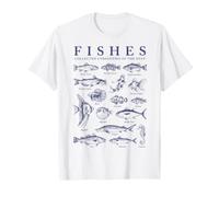 Poissons Tableau Vintage pour Aquarium d'eau Douce et salée T-Shirt