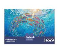 Poissons tropicaux Puzzle en Bois Imperméable Puzzles De 1000 Pièces pour Adultes Cadeaux Défi Et Casse-tête Jeux Éducatifs