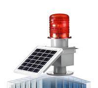 PoiToe Balise d'obstacle stroboscopique à Faible intensité pour l'aviation avec Tube photoélectrique, adaptée à l'aviation, Flash de Grande Hauteur LED Solaire 15 W ST122LED