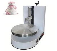 PoiToe Machine à Glacer Les Gâteaux, Machine à Décorer Les Gâteaux à La Crème au Beurre, Racleur à Enrober et Lisser Les Gâteaux 200 W, Accessoires de Pâtisserie White