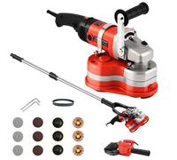 PoiToe Machine de Ponçage et de Polissage de Béton à Trois Têtes de 3000 W, Six Vitesses Variables, équipée de Disques de Ponçage Diamantés, Machine Tout en Un pour la Rénovation des Sols D