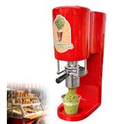 PoiToe Presse à Glace Commerciale d'une Capacité de 7,4 à 7,9 Gallons par Heure, équipée de 4 Moules de Formes Différentes, Adaptée aux Boutiques de Desserts Tendance Red