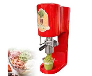 PoiToe Presse à Pâtes et à Glaces Commerciale avec 4 Moules, Débit dDe 30 L/Heure, Permet de Réaliser Facilement des Glaces aux Fruits, Idéale pour Les Chaînes de Restaurants et Les Bars Red