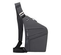 Poitrine avec Plusieurs Poches et Nylon, Gray Left Shoulder | Compartiments sécurisés avec sangle confortable et plusieurs poches adaptées aventures en ville et à une