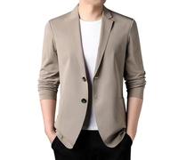POIUIYQA Blazer Slim pour Hommes Blazer à Deux Boutons Décontracté Élégant Formel pour Mariage Affaires Tenue De Soirée