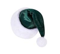 POIUIYQA Bonnet de Noël Unisexe Adulte, Chapeau en Velours de Luxe, Classique Bonnet de Père Noël, Décoration pour Noel Party