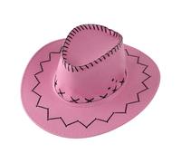 POIUIYQA Chapeau de cowboy en daim synthétique pour enfants couvre-chef pour déguisements de carnaval shérif, cavalier de rodéo Far West, costume carnaval, fête à thème