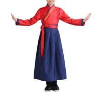 POIUIYQA Costume Traditionnel Chinois pour Garçon Hanfu Costume Chinois Fille Garçon Robe Chinoise Traditionnelle Ancienne Déguisement Carnaval Cosplay Tenue Scène Arts Martiaux Ensemble de Costumes