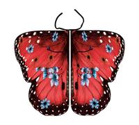 POIUIYQA Damen Schmetterlingsflügel Schmetterling Kostüm Faschingkostüme Umhang Schal Poncho Keine Sticks für Party Weihnachten Cosplay Karneval Fasching Rosarot, Blau 2025