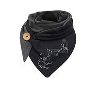 POIUIYQA éCharpe Chale Avec Attache Cachemire Chale Hiver Foulard Femme Marque Impression Motif Chaud Echarpe Foulard Châle Chic Echarpe Triangle Femme avec Bouton