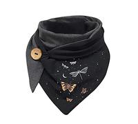 POIUIYQA éCharpe Chale Avec Attache Cachemire Chale Hiver Foulard Femme Marque Impression Motif Chaud Echarpe Foulard Châle Chic Echarpe Triangle Femme avec Bouton