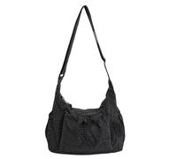 POIUIYQA Korean Style Plaid Casual Shoulder Bag, Cotton Quilted Fabric, Lightweight Checkered Crossbody Bag with Adjustable Strap