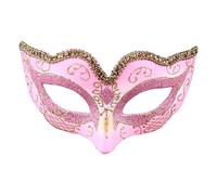 POIUIYQA Masque élégant demi-visage pour bal masqué pour enfants filles vintage à paillettes carnavals vénitiens pour Halloween fêtes costumées