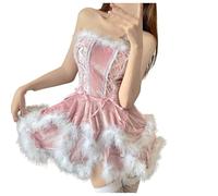 POIUIYQA NoëL MèRe DéGuisement Femme Christmas Costume Adulte Lingerie Sexy Tenue Lingerie Femme NoëL Seduction Lingerie Sexy Hot Chaude MèRe NoëL Femmes Charmant Costume Noël