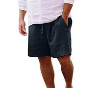 POIUIYQA Pantalones Cortos Hombre Lino Verano Trabajo Running Shorts Tallas Grandes Vestir Colores Sólidos Montaña Ropa Hombre