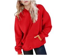 POIUIYQA Pull à Capuche pour Fillette-Sweat-Shirt à Capuche Manches Longues Filles Pull Mignon décontracté Enfants pour Quotidien Loisir