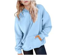 POIUIYQA Pull à Capuche pour Fillette-Sweat-Shirt à Capuche Manches Longues Filles Pull Mignon décontracté Enfants pour Quotidien Loisir