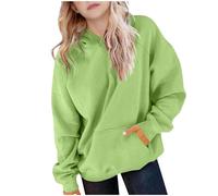POIUIYQA Pull à Capuche pour Fillette-Sweat-Shirt à Capuche Manches Longues Filles Pull Mignon décontracté Enfants pour Quotidien Loisir