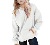 POIUIYQA Pull à Capuche pour Fillette-Sweat-Shirt à Capuche Manches Longues Filles Pull Mignon décontracté Enfants pour Quotidien Loisir