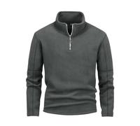 POIUIYQA Pull en micro-polaire pour homme avec demi-fermeture Éclair pour l'automne et l'hiver Sweats Homme Coton Knit Polaire Hiver Chaud Nouveau Slim Fit