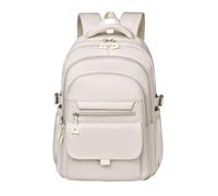 POIUIYQA Sac à Dos Scolaire Multicompartiments pour Étudiante, Sac à Dos Décontracté Polyester Anti-éclaboussures, Sac de Ville pour Collège Lycée, 5 Couleurs Pastel