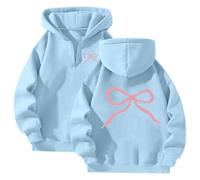 POIUIYQA Sweat à Capuche zippé pour Femme Pull décontracté avec imprimé nœud, Sweat-Shirt Polaire Confortable pour Un Usage Quotidien en Automne Hiver et Printemps