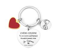 POIUYTRE Cadeau Cousine Porte clef Cousine Cadeau Noel Cousine Cadeau d'anniversaire Cousine Cadeau pour Ma Cousine Je t'aime Ma Cousine Cadeau Cousine Originale (2)
