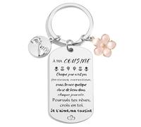 POIUYTRE Cadeau pour Ma Cousine - Porte-clef Je T'aime - Idée Originale pour Noël et Anniversaire (3)