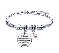 POIUYTRE Cadeaux Noel Collegue Bracelet Collègue Bracelet d'amitié Cadeau de Retraite Cadeau pour Collègue Cadeau de Remerciement Cadeau de Collègue Cadeau d'appréciation Cadeau pour Femme (1)