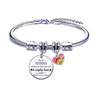 POIUYTRE Cadeaux Noël grand-mère cadeau grand-mère bracelet grand-mère six grand-mère meilleur au monde bracelet grand-mère cadeau cadeau fête des mères cadeau pour grand-mère cadeau anniversaire