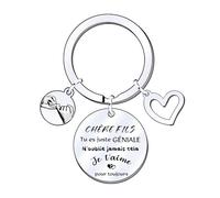 POIUYTRE Porte-Clés Cadeau pour Fils - Je T'aime Mon Fils - Idée Cadeau d'Anniversaire ou Noël Personnalisé (4)