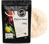 Poivre blanc moulu 250 g - LA PLANTIGO Un choix savoureux, 100% naturel, sans additifs, vegan, poivre blanc qualité supérieure, Le Poivre blanc en poudre