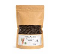 Poivre de Kampot IGP Noir en Grains - 100 g - Poivre Premium du Cambodge - Arôme Intense - Idéal Moulin, Viandes, Poissons et Sauces