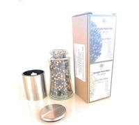 Poivre de Penja Mélange Blanc & Noir en Grain IGP proposé dans un Moulin au Design Elégant de Belle Qualité. Quantité de poivre par unité : 70ml... Un Beau Moulin pour un Poivre Prestigieux!