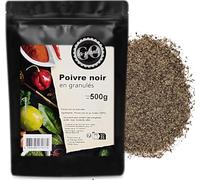 Poivre noir en granulés 500g - LA PLANTIGO Un choix savoureux, granulés de poivre noir, qualité supérieure, 100% naturel, sans additifs, une épice universelle, Végan