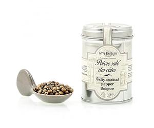 Poivre vert salé des côtes (Madagascar) boite de 25g - Terre Exotique