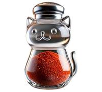 Poivrier | Distributeur en verre d'assaisonnement pour la cuisson - Salière Poivrière Forme Chat,pour Camion-Restaurant, Plage, Jardin, Steak, Friture, Salade, Viande et Rôtissage