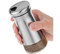 Poivrière ou salière avec trous de versement réglables - Élégant distributeur d'épices en acier inoxydable - Parfait pour l'Himalaya, le sel de table, le poivre blanc et noir (poivrière)