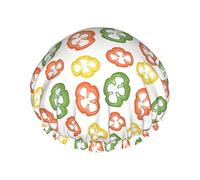 Poivron Aquarelle Bonnet De Douche Femme Imperméable Bonnet De Douche Confortable Charlotte Cheveux Pour Voyage Quotidien Salon