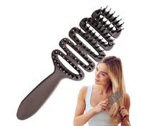 Poix de massage à poils de sanglier, pinceau à palette pour le séchage à la souffrance, Masseur de cheveux antistatique, Le masseur de soins du cuir chevelu de sanglier ajoute un peigne à côtes